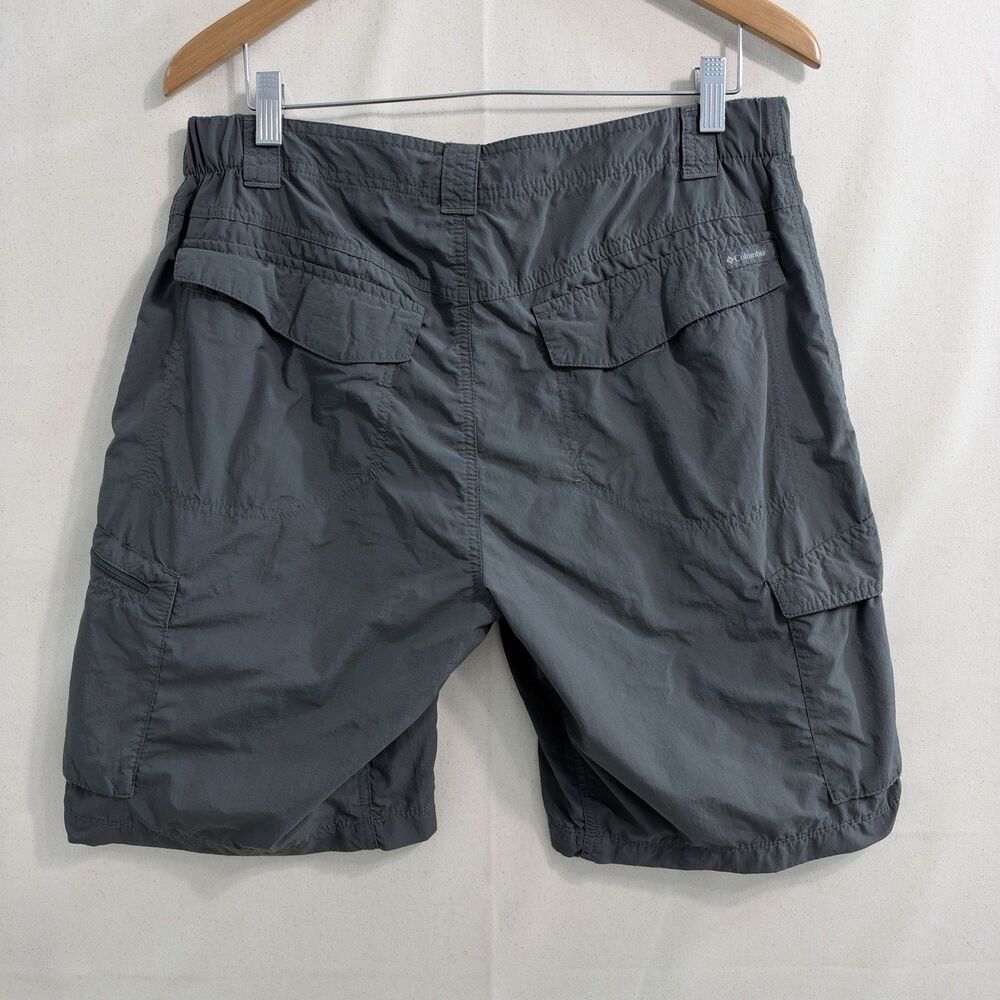 Columbia Omni-Shade Shorts Mens 34 Grey Cargo Hiking Travel Outdoor